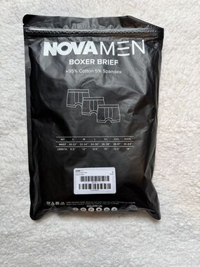 Fashion Nova Men Black Boxer Brief 3 Pack. New in Original Packaging